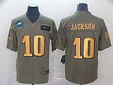 Nike Eagles 10 DeSean Jackson 2019 Olive Gold Salute To Service Limited Jersey,baseball caps,new era cap wholesale,wholesale hats
